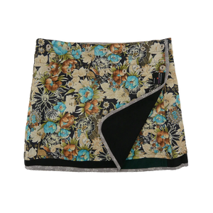 Winterrock aus Wolle/Baumwolle Grün Minirock Tweed - Nijens Shop