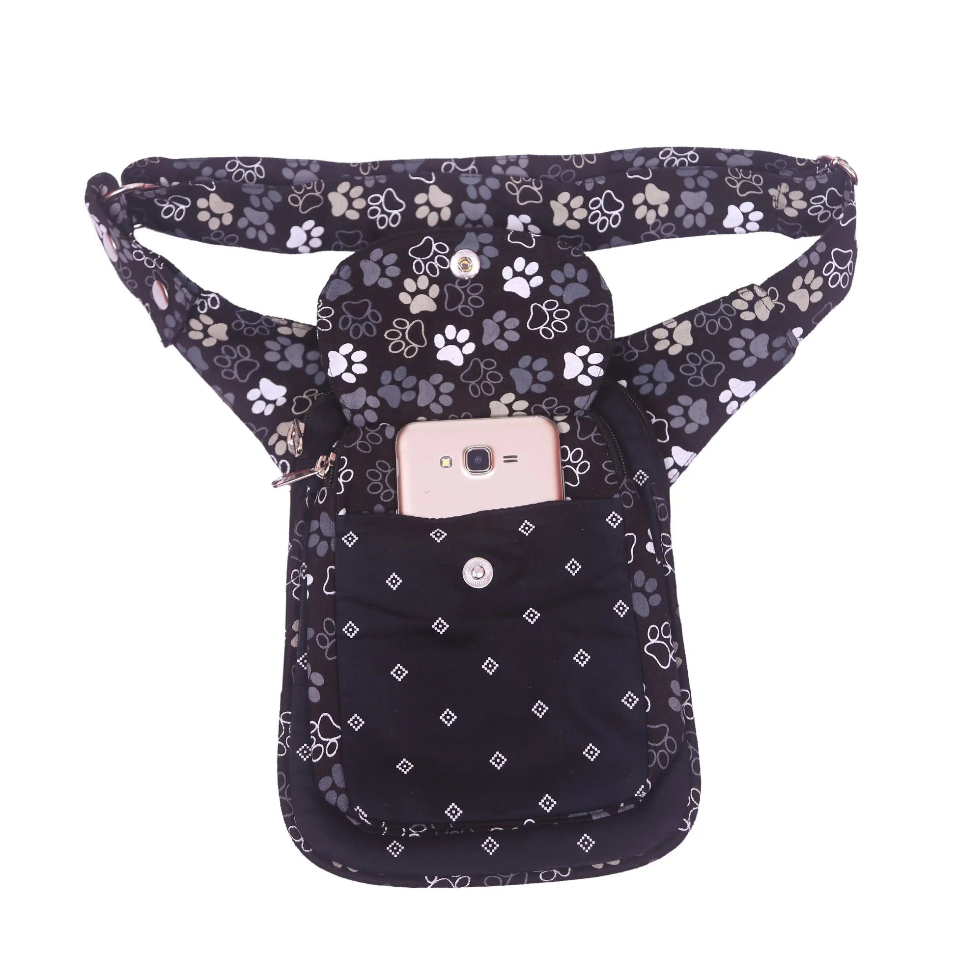Gassi-Tasche Stoff-Baumwolle mit Pfotenmuster - Freiburg 854 Nijens Shop