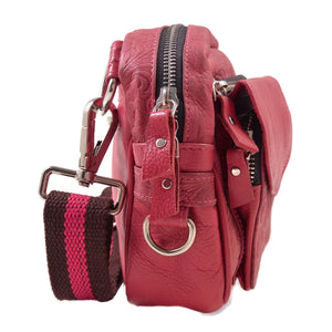 Gassi-Tasche - aus echtem Leder mit floraler Prägung - Berlin F-129 Nijens Shop