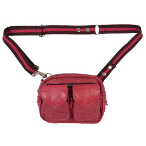 Gassi-Tasche - aus echtem Leder mit floraler Prägung - Berlin F-129 Nijens Shop