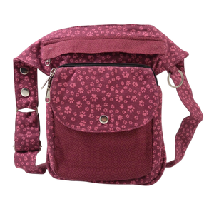 Magenta Nijens Gassi-Tasche Hannover mit Pfoten Print auf der Fronttasche, Vorderansicht