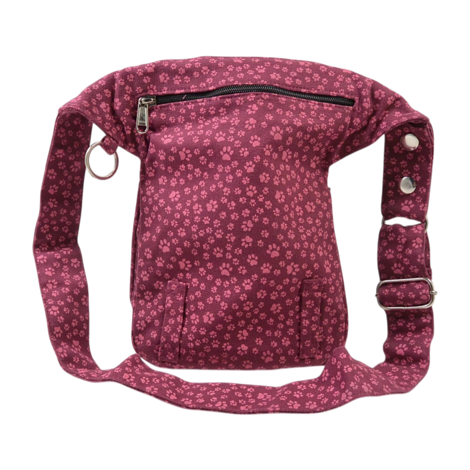 Magenta Nijens Gassi-Tasche Hannover mit Pfoten Print, Rückansicht