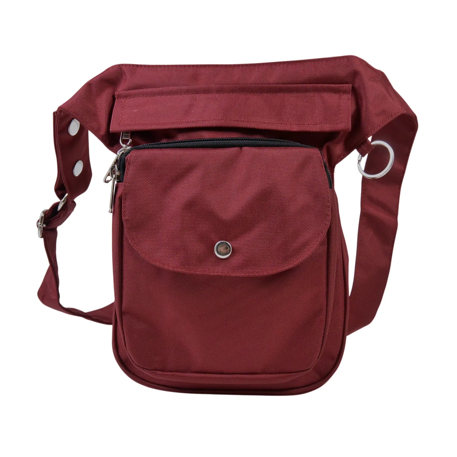 Wasserabweisende Gassitasche „Hannover“ in Bordeaux: kompakt, robust und super praktisch mit mehreren Fächern & D-Ring. Perfekt für Spaziergänge.