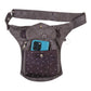 Gassitasche Barcelona braun mit Ornament-Design und kleinen Ankerprints, mit Handyfach