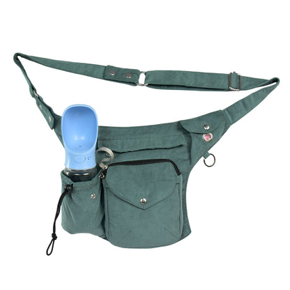 Gassi-Tasche mit Flaschenhalter "Brandenburg" Cord Salbei (119)