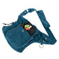 Gassi-Tasche mit Flaschenhalter "Brandenburg" Cord Petrol (120)