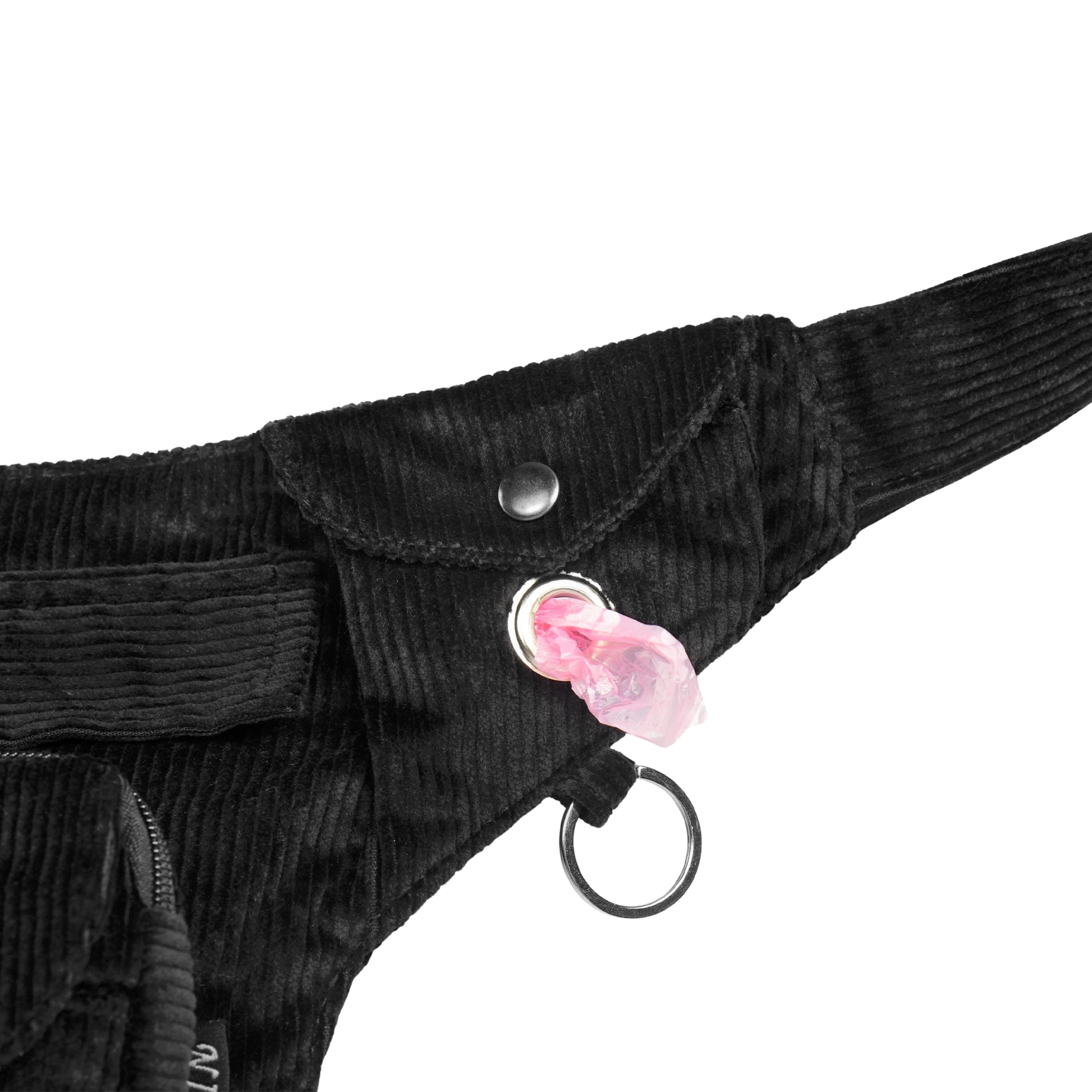 Cord Gassi-Tasche in Anthrazit von Nijens mit Kotbeutel. 