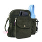 Gassi-Tasche mit Flaschenhalter „Konstanz“ Cord Lodengrün (122)