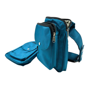 Doppelte Gassi-Tasche - Wasserabweisend, Petrolblau