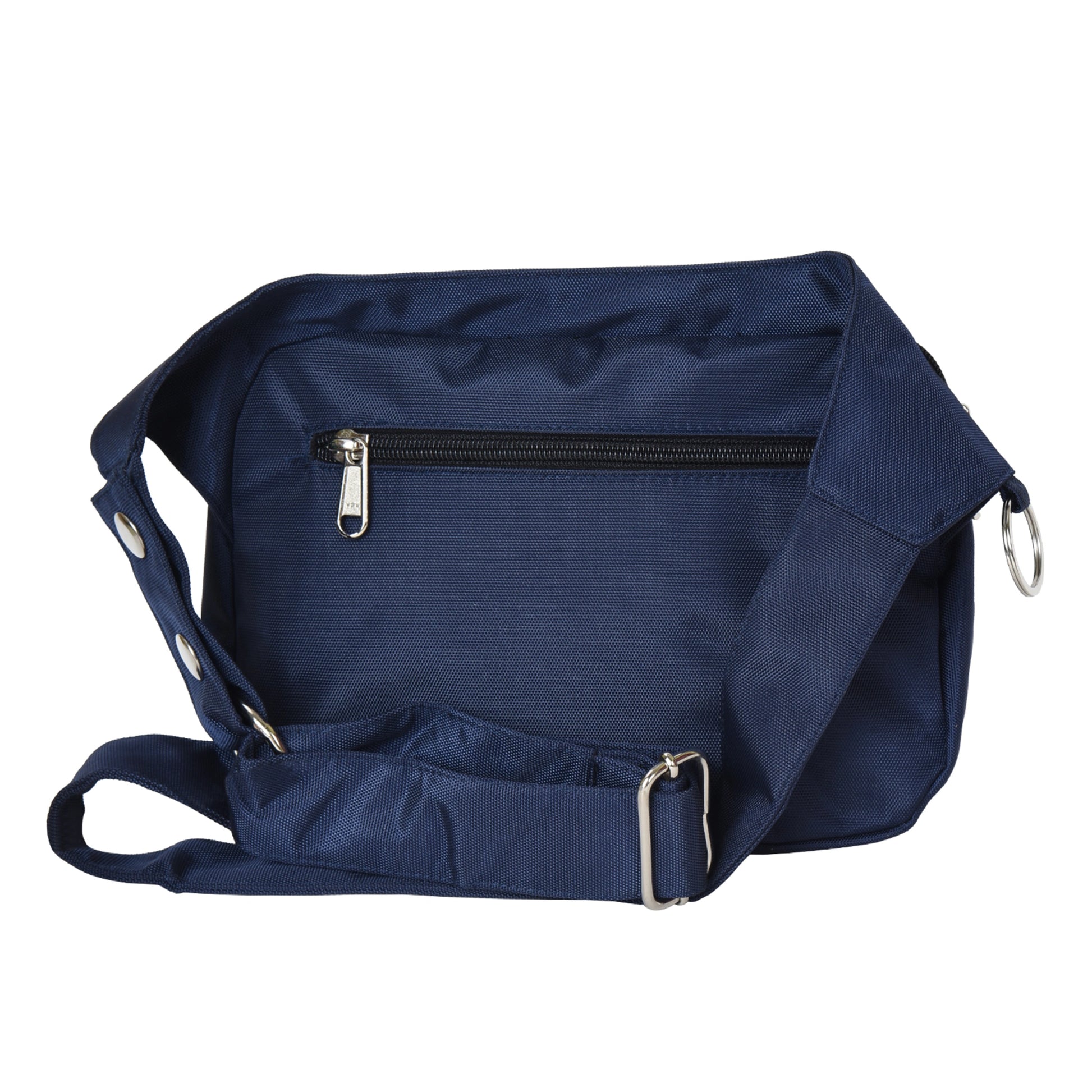 Gassi-Tasche Frankfurt in Navy-Blau – Rückansicht der wasserabweisenden Hüfttasche