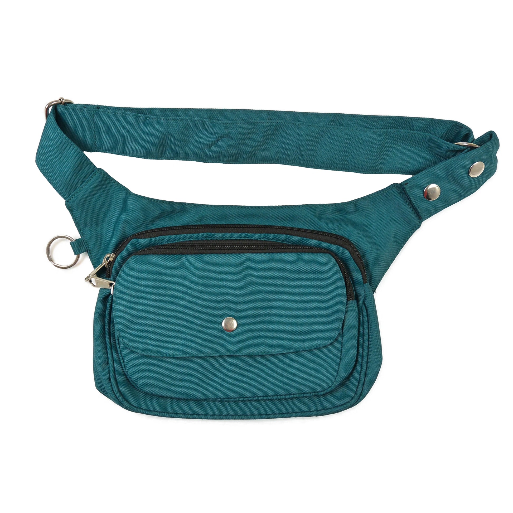 Gassi-Tasche Frankfurt in Petrol – wasserabweisende Hüfttasche mit Frontfach für Hundespaziergänge