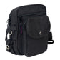Gassi-Tasche mit Flaschenhalter „Konstanz“ Baumwoll-Canvas Schwarz (7703)
