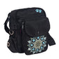 Gassi-Tasche Konstanz in Schwarz mit Mandala-Stickerei, Seitenansicht