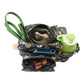 Gassi-Tasche mit Flaschenhalter „Konstanz“ Pfotendesign Schwarz 71038