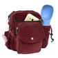 Gassi-Tasche mit Flaschenhalter „Konstanz“ Cord Bordeauxrot (118)