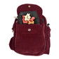 Gassi-Tasche mit Flaschenhalter „Konstanz“ Cord Bordeauxrot (118)