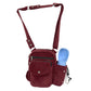 Gassi-Tasche mit Flaschenhalter „Konstanz“ Cord Bordeauxrot (118)
