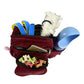 Gassi-Tasche mit Flaschenhalter „Konstanz“ Cord Bordeauxrot (118)
