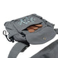 Graue Gassi-Tasche Konstanz aus Canvas mit Mandala-Stickerei und Frontfach für Leckerlis oder Snacks