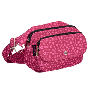 Wasserdichte Gassi-Tasche in Magenta mit süßem Pfoten-Print – ideal für stylische Hundespaziergänge - Frankfurt 71053 Nijens Shop