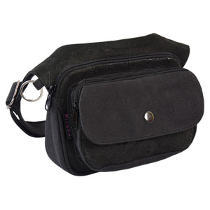 Gassi-Tasche Leder Vintage mit Blumenprint - Frankfurt F-125 Nijens Shop