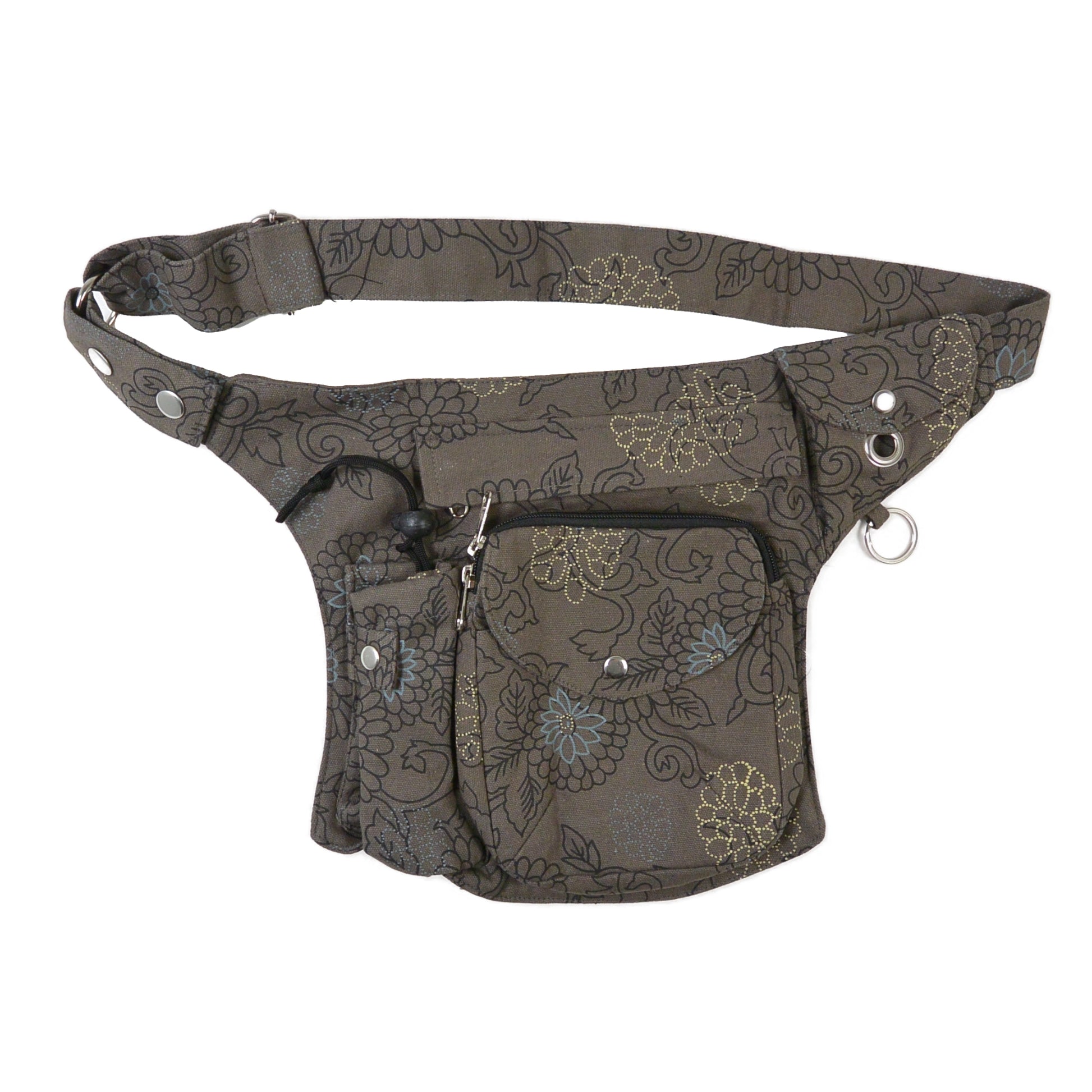 Hundetasche Brandenburg in Grau mit verstellbarem Gurt und D-Ring