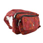 Nijens Gürteltasche Gassi-Tasche S-XXXL für Hunde Wanderung (Pfoten-Design Rot-Orange). Seitenansicht.