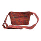 Nijens Gürteltasche Gassi-Tasche S-XXXL für Hunde Wanderung (Pfoten-Design Rot-Orange). Rückseite.