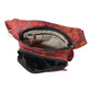 Nijens Gürteltasche Gassi-Tasche  für Hunde Wanderung (Pfoten-Design Rot-Orange). Innenansicht