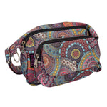 Wasserdichte Gassi-Tasche mit Mandala-Design, bunte Farben. 5 Fächer, Leckerli-Fach und Hüftgurt – ideal für stylische Hundespaziergänge. Nijens Shop