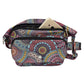 Vorderansicht der wasserdichten Gassi-Tasche mit Mandala-Design. Sie besitzt vier Fächer für Alltagsdinge und ein Fach für Hundeleckerlis. 