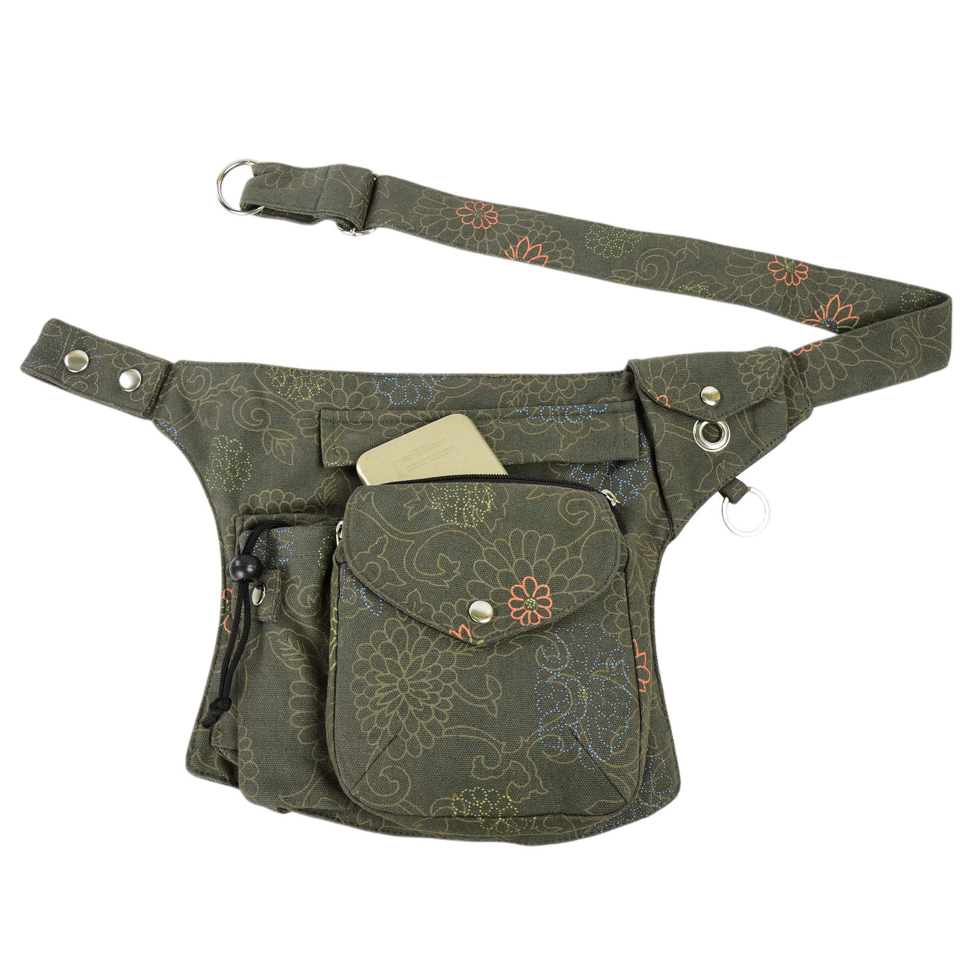 Nijens Gassi-Tasche in Olivgrün mit Handyfach
