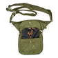 Gassi-Tasche Super Hannover in Khaki mit geöffnetem, auswaschbarem Leckerlifach und Ethno-Muster