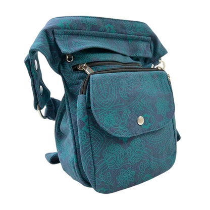 Gassi-Tasche "Super-Hannover" Baumwoll-Canvas Petrol (04)