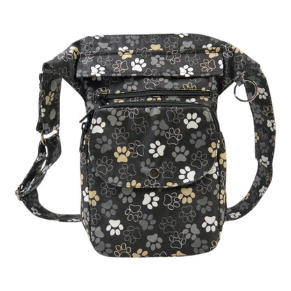 Wasserabweisende Gassi-Tasche in Schwarz-Weiß mit stilvollem Pfoten-Design. Leicht & ideal für Hundeliebhaber:innen im Alltag - Super-Hannover 71038 Nijens