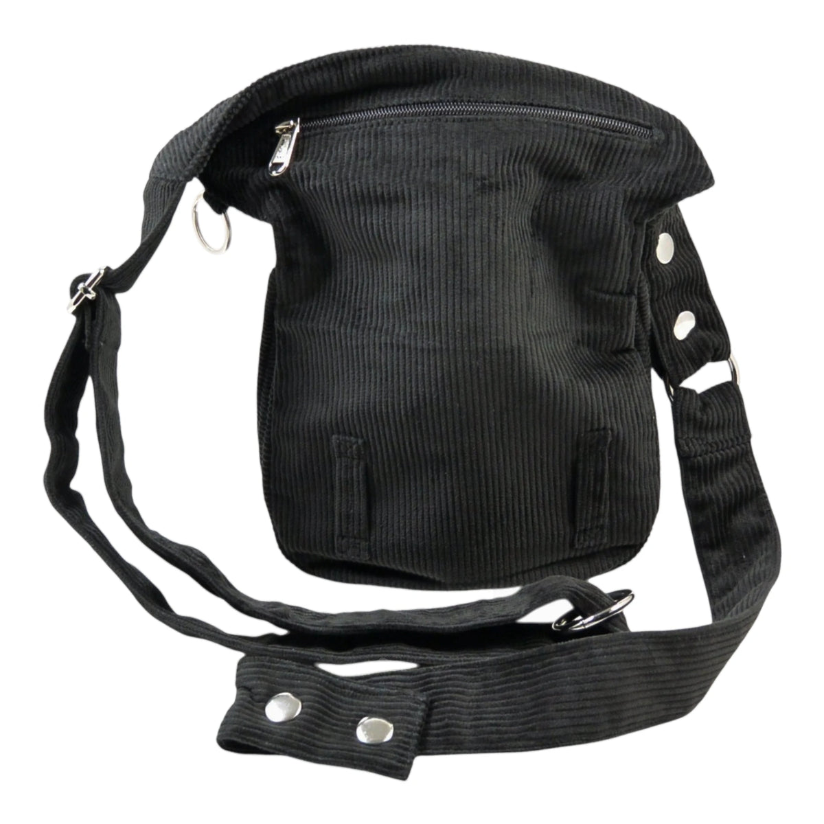 Rückansicht der Gassi-Tasche aus Cord Anthrazit – ideal für Training & Alltag mit deinem Vierbeiner.