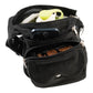 Geöffnete Gassi-Tasche aus Cord Anthrazit mit Hundesnacks & Wasserflasche – ideal für Training & Alltag mit deinem Vierbeiner.