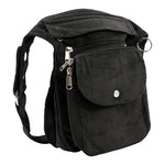 Seitenansicht der Gassi-Tasche aus Cord Anthrazit – ideal für Training & Alltag mit deinem Vierbeiner.