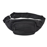 Schwarze Crossbody Bag Torino aus Canvas Stoff mit mehreren Reißverschlussfächern