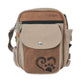 Gassi-Tasche mit Flaschenhalter „Konstanz“ Vintage Leder Beige (F-126)