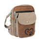 Gassi-Tasche mit Flaschenhalter „Konstanz“ Vintage Leder Beige (F-126)