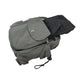 Gassi-Tasche mit Flaschenhalter „Konstanz“ Baumwoll-Canvas Grau (7701)