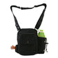 Gassi-Tasche mit Flaschenhalter „Konstanz“ Baumwoll-Canvas Schwarz (7703)