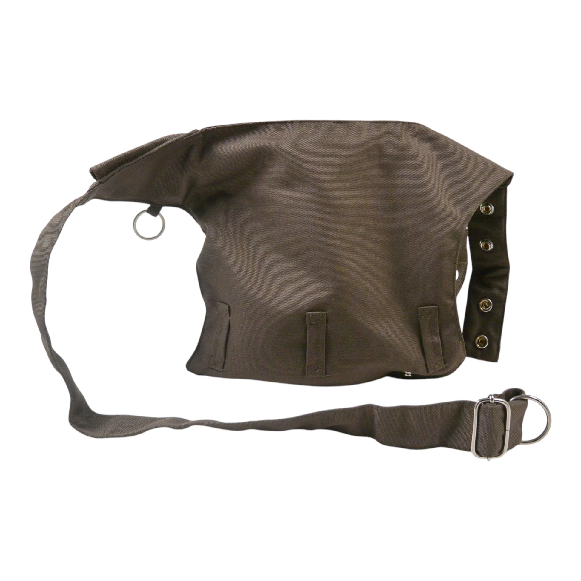 Rückseite der Tasche mit Verlängerungsgurt und Schlaufen zur Befestigung eines Beingurts - Nijens Shop