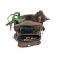 Gassi-Tasche mit Flaschenhalter „Konstanz“ Baumwoll-Canvas Braun (7705)