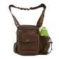 Gassi-Tasche mit Flaschenhalter „Konstanz“ Baumwoll-Canvas Braun (7705)