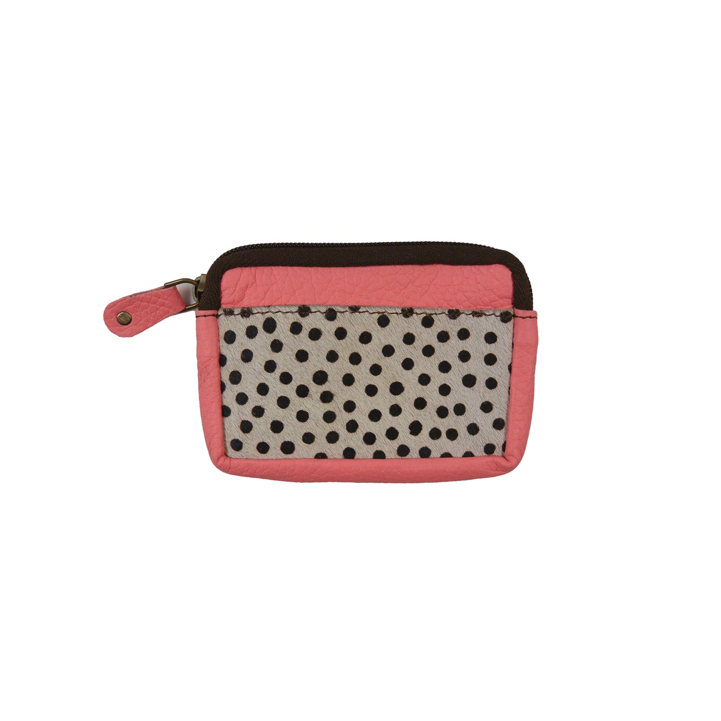 Geldbeutel Leder Rosa Portemonnaie, Geldbörse mit Gepard Print