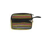 Stoff Portemonnaie aus Baumwollstoff mit zwei separaten Fächern, Bunt, Gestreift