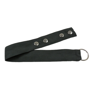 Gürtel-Verlängerung Canvas Grau-Grün. Verschließbar mit zwei Druckknöpfen.