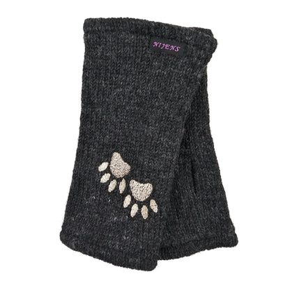 Pulse warmer Arm cuffs aus Virgin wool Charcoal Nijens Hadar-20